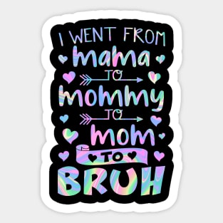 I Went From Mama to Mommy to Mom to Bruh Sticker